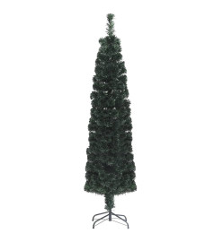 Arbre de Noël artificiel mince et support 240 cm fibre optique