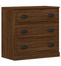 Buffets 3 pcs Chêne marron Bois d'ingénierie
