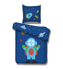 Vipack Drap de lit Motif astronaute 195x85 cm Coton