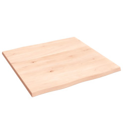 Dessus de table bois chêne massif non traité bordure assortie