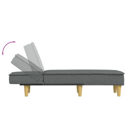 Chaise longue gris foncé tissu