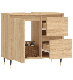 Armoire salle de bain chêne sonoma 65x33x60 cm