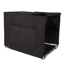 DISTRICT70 Couverture de cage pour chien Gris foncé S