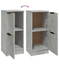 Buffets 2 pcs Gris béton 30x30x70 cm Bois d'ingénierie