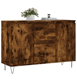 Buffet chêne fumé 104x35x70 cm bois d'ingénierie