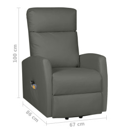 Fauteuil de massage Gris Similicuir