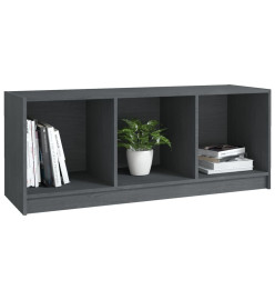 Meuble TV Gris 104x33x41 cm Bois de pin massif