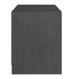 Meuble TV Gris 104x33x41 cm Bois de pin massif