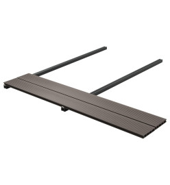 Panneaux de terrasse creux WPC 20 m² 2,2 m Marron foncé