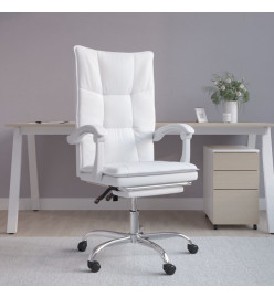 Fauteuil inclinable de bureau Blanc Similicuir