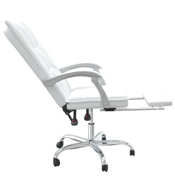 Fauteuil inclinable de bureau Blanc Similicuir