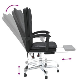 Fauteuil inclinable de bureau Noir Similicuir