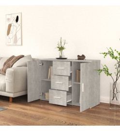 Buffet Gris béton 91x29,5x65 cm Bois d'ingénierie