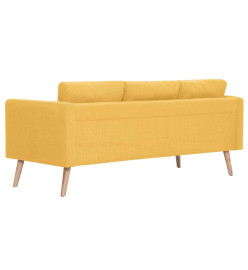 Ensemble de canapé 2 pcs Tissu Jaune