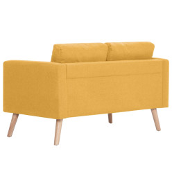 Ensemble de canapé 2 pcs Tissu Jaune