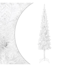 Sapin de Noël étroit Blanc 210 cm