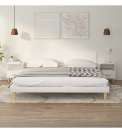 Tables de chevet 2 pcs Blanc brillant 40x35x47 cm