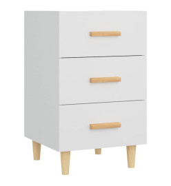 Table de chevet blanc 40x40x66 cm bois d'ingénierie