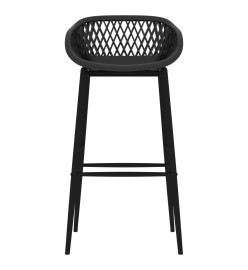 Chaises de bar lot de 2 noir