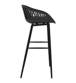 Chaises de bar lot de 2 noir