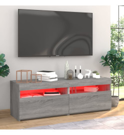 Meubles TV 2 pcs avec lumières LED Sonoma gris 60x35x40 cm