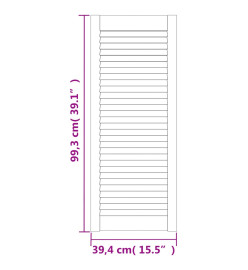 Portes d'armoire à persiennes 4 pcs 99,3x39,4 cm pin massif