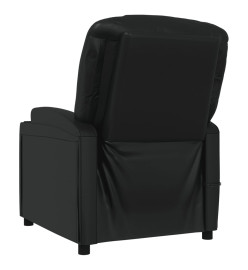 Fauteuil électrique de massage Noir Similicuir