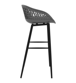 Chaises de bar lot de 4 gris