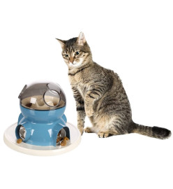 FLAMINGO Distributeur de friandises pour chats Diso Blanc et bleu