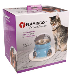 FLAMINGO Distributeur de friandises pour chats Diso Blanc et bleu