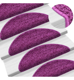 Tapis d'escalier 10 pcs 65x21x4 cm Violet