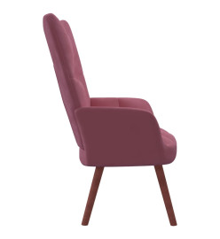 Chaise de relaxation Rose Velours