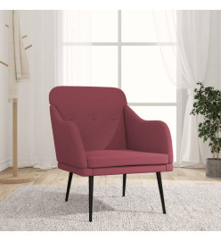 Fauteuil Rouge bordeaux 63x76x80 cm Tissu