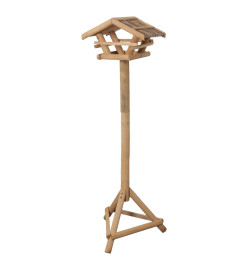 FLAMINGO Mangeoire à oiseaux et support Lucar 38x28x125 cm Naturel