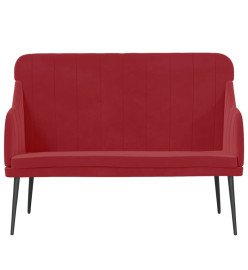 Banc Rouge bordeaux 110x76x80 cm Velours