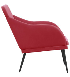 Banc Rouge bordeaux 110x76x80 cm Velours