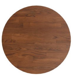 Dessus de table rond Marron foncé Ø30x1,5cm Chêne massif traité