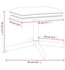 Repose-pied Cappuccino 60x60x36 cm Similicuir