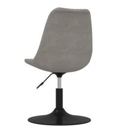 Chaises à dîner pivotantes 4 pcs Gris clair Velours