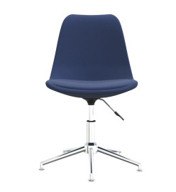 Chaise pivotante de bureau Bleu Tissu