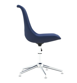 Chaise pivotante de bureau Bleu Tissu