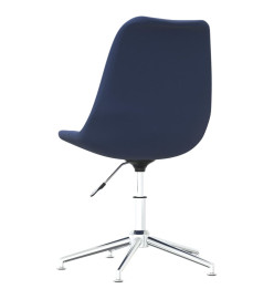 Chaise pivotante de bureau Bleu Tissu