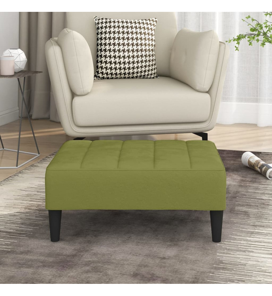 Repose-pied Vert clair 78x56x32 cm Velours