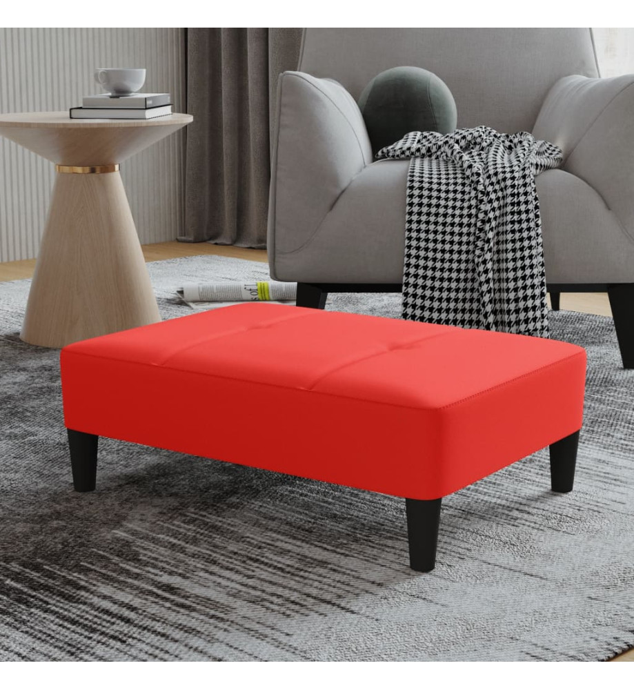 Repose-pied Rouge 78x56x32 cm Similicuir