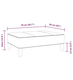 Repose-pied Rouge 78x56x32 cm Similicuir