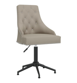 Chaise pivotante de bureau Gris clair Velours