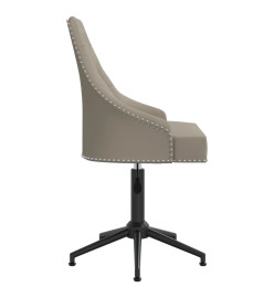 Chaise pivotante de bureau Gris clair Velours