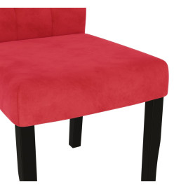 Chaises à manger lot de 4 Rouge bordeaux Velours