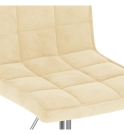 Chaise pivotante de salle à manger Crème Velours