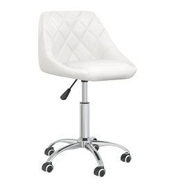 Chaise pivotante de bureau Blanc Similicuir